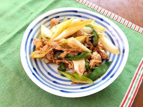 お弁当にも☆白ネギと豚肉☆赤味噌炒め